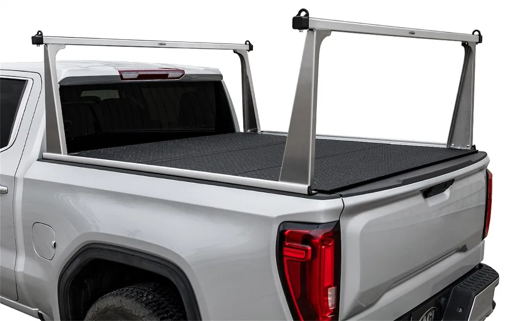 F2020161 – ACCESS Ladder Rack, 500 Pound Capacity Stake Pocket Mount Direct-Fit 26 Inch Height Silver Aluminum Set Of...